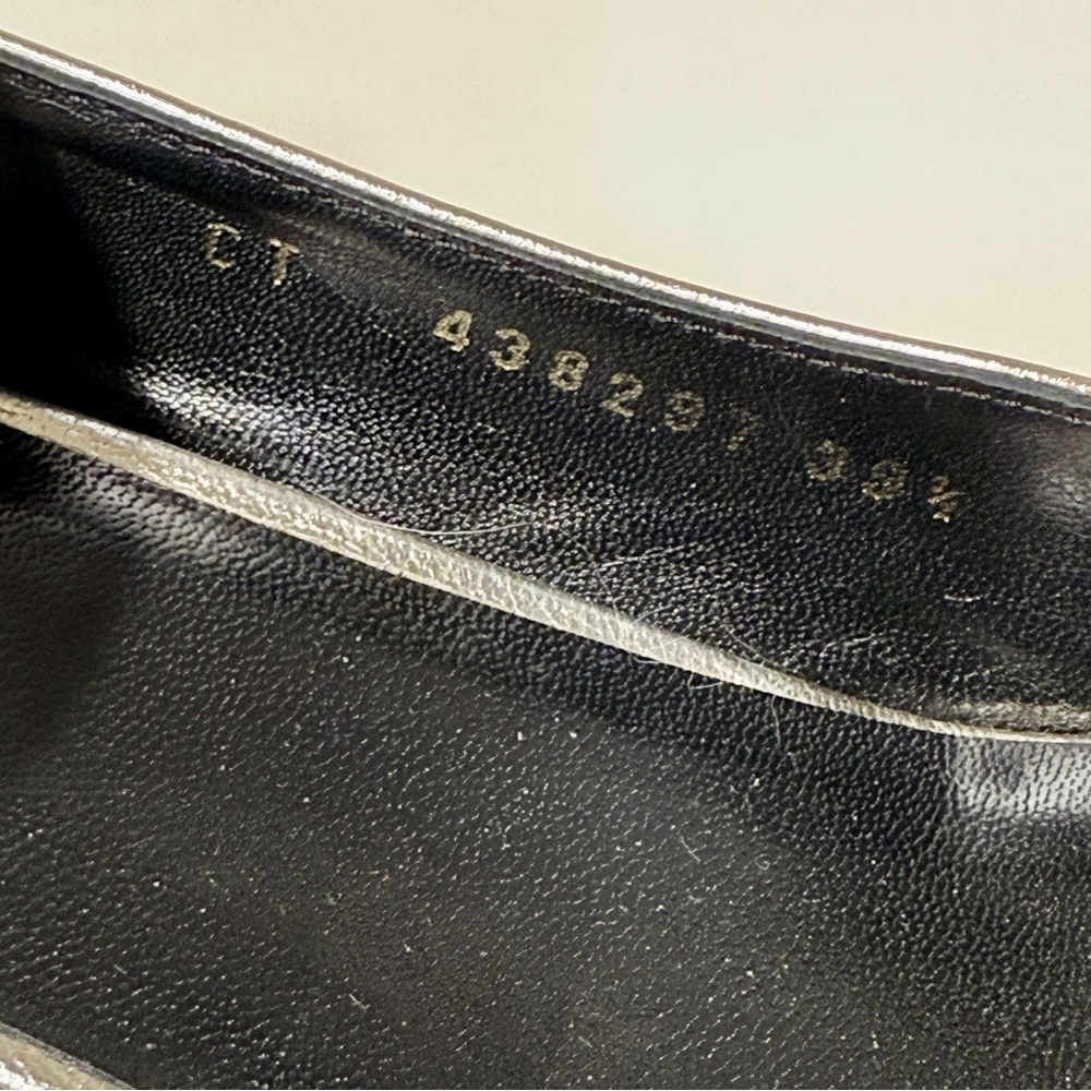 Saint Laurent Gold Block Heel Shoes - Picture 13 of 16